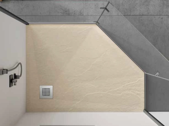 Receveur de douche, sur mesure, largeur 60 à 210 cm X 60 à 100 cm, Garantie 5 ans, résine pleine masse PN24 de couleurs, LIVRAISON OFFERTE
